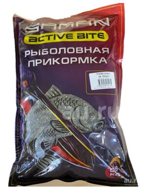 Прикормка Yaman Active Bite Плотва (кокос), цв. чёрный, 900 г